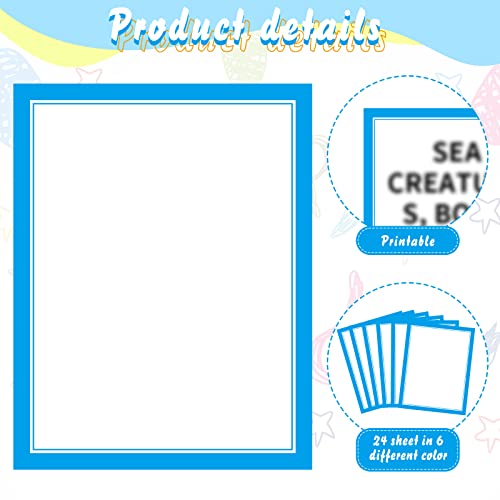 PerKoop 36 Sheets Science Fair Board Poster Boards Supplies 24 Self Adhesive Presentation Subtitles 4 Science Fair Project Titles 8 Personalized Letter Sticker for Classroom(Blue) - color: Blue