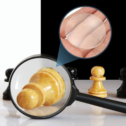 PATIKIL 15 Pack Biconvex Lens, 50mm Dia. 180mm Focal Length Spherical Optical Lenses Magnifier Paperweight Acrylic Double Convex for DIY Office Desk Home Science Experiment Telescope - size: 50mm Dia. x 180mm Focal Length