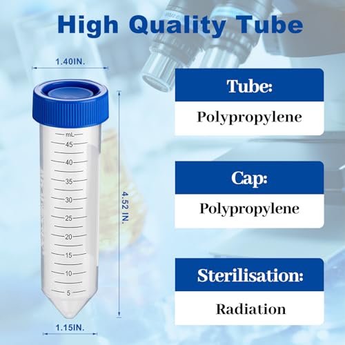 50ml Centrifuge Tubes, 16000 RCF, Plug Seal Caps, Racked, 25Pcs - size: 50ml-Plug Seal Cap