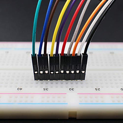 Breadboard Jumper Wires Male to Male 12'' Length 0.1'' Square Head 100-Pack 10 Colors 24AWG by Hellotronics (30CM, 1P M/M) - color: 1P Male-Male, 30CM, size: Length 12'' / 30CM