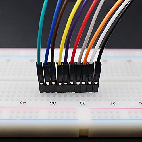 Breadboard Jumper Wires Male to Male 12'' Length 0.1'' Square Head 100-Pack 10 Colors 24AWG by Hellotronics (30CM, 1P M/M) - color: 1P Male-Male, 30CM, size: Length 12'' / 30CM