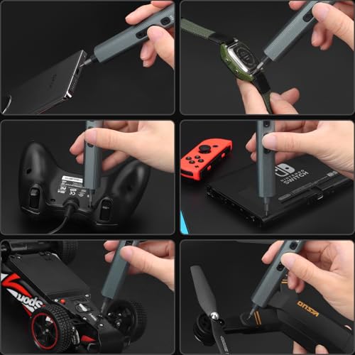 STREBITO 155 in 1 Electric Screwdriver Set, Electric Precision Screwdriver - color: Grey