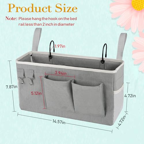 Bedside Caddy Bedside Storage Bag for Headboards/Bunk Bed - color: 1PC Grey