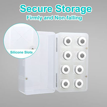 Insulin Vial Storage Box Holder for Fridge, 8 Slots - color: White