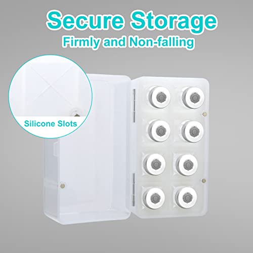Insulin Vial Storage Box Holder for Fridge, 8 Slots - color: White