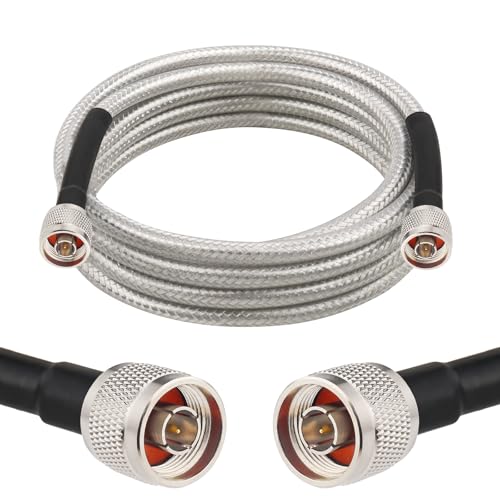MOOKEERF RG8X N Male to N Male Cable 8FT,Ultra Low Loss N Cable 50 ohm RG8X Stranded Core for WiFi Router,Amplifier,Antenna,Signal Booster Use - size: 8FT