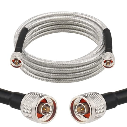 MOOKEERF RG8X N Male to N Male Cable 8FT,Ultra Low Loss N Cable 50 ohm RG8X Stranded Core for WiFi Router,Amplifier,Antenna,Signal Booster Use - size: 8FT