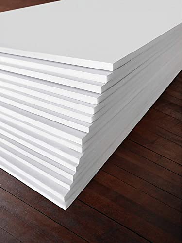 White Foam Board 11.7 x 16.5 – 15 Pack, 3/16" (5mm) Thick Foam Core Poster Board Sheets for Art, Crafts, Vision Board, School Projects, Presentations & Signs