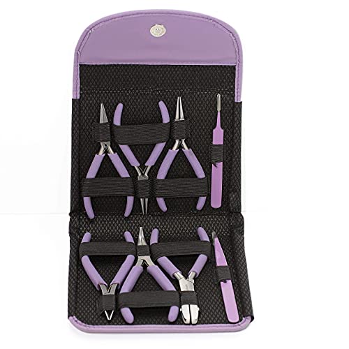 The Beadsmith Fashion Color Pliers, Jewelry Making Supply Set of 8 - color: Purple