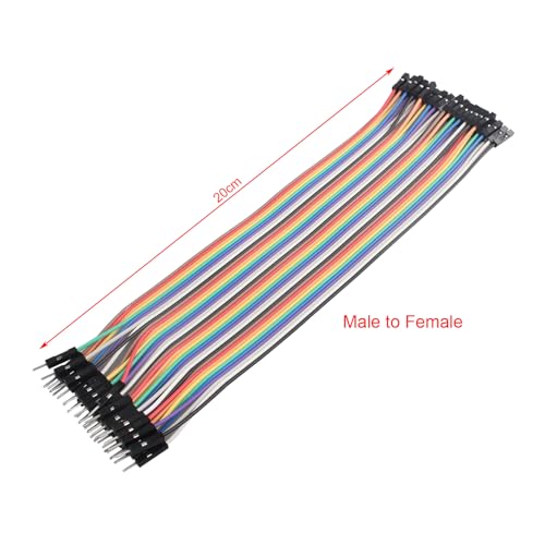 ZDE 200PCS 20cm 7.87inch Breadboard Jumper Wires Dupont Wires Female to Female, Male to Female, Male to Male, 2.0mm to 2.54mm, 2.0mm to 2.0mm Ribbon Cables Compatible with Arduino and Raspberry Pi - size: 20cm/7.87inch, style: 200pcs Assorted
