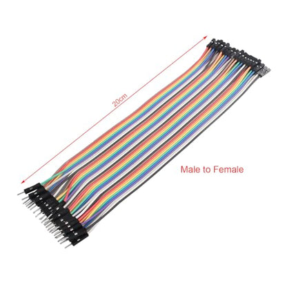 ZDE 200PCS 20cm 7.87inch Breadboard Jumper Wires Dupont Wires Female to Female, Male to Female, Male to Male, 2.0mm to 2.54mm, 2.0mm to 2.0mm Ribbon Cables Compatible with Arduino and Raspberry Pi - size: 20cm/7.87inch, style: 200pcs Assorted