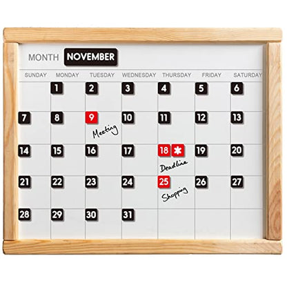 Large Double-Sided Magnetic Numbers and Months for Large Dry Erase Calendar Whiteboard, Calendar Magnets for Magnetic Whiteboard and Refrigerator Calendar(1"x1") - size: Numbers size 1.0"x1.0"