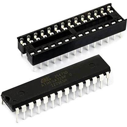 Breadboard Basic Kits for Arduino Project Atmega328P-PU Atmega328p with Uno R3 Bootloader, Dip28 Socket,16MHz Crystal, 1M Resistor, 100nF Capacitor, Reset Tactile Switch