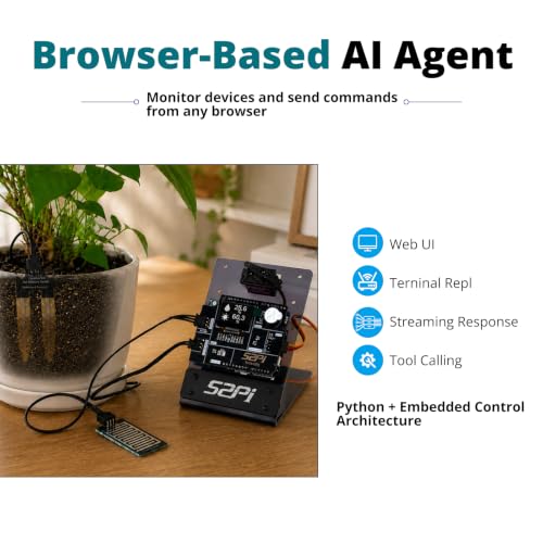 GeeekPi EmbodiQ AI Starter Kit for Arduino UNO Q – 4GB RAM, 32GB eMMC, AI Agent HAT, Soil Moisture & Raindrop Sensors, Servo, Acrylic Mount – Natural Language Control