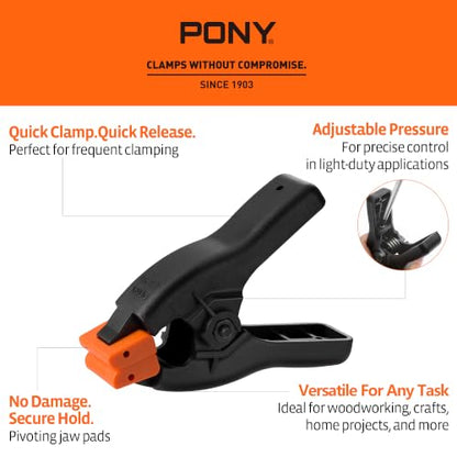 PONY 4-1/2" ADJUST-A-CLAMP Spring Clamp Set, 10-Piece
