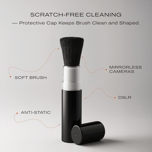 С Coiro Camera Lens Cleaning Kit – Camera Air Blower, Lens Cleaner Spray 100ml, Soft Brush, Wet Wipes & Cloth – DSLR Mirrorless Camera Cleaner - size: 5 IN 1