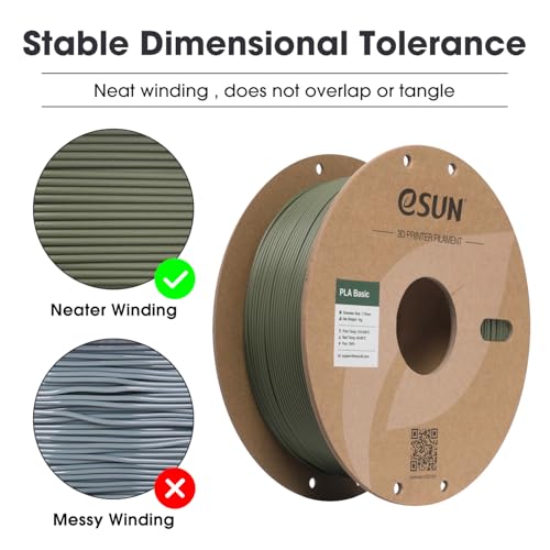 eSUN PLA Basic Filament 1.75mm 3D Printer Filament 1KG Olive Green - color: Olive Green, size: 1KG