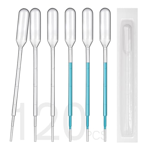 1mL Sterile Transfer Pipettes 120PCS, Vol. 3mL Disposable Pipettes - size: 1ml (Vol. 3mL)