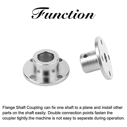 2-Pack 8mm Flange Shaft Coupling High Hardness Metal Axis Bearing Fittings DIY Model Accessory Rigid Flange Guide Shaft Coupler Motor Connector - size: 8mm