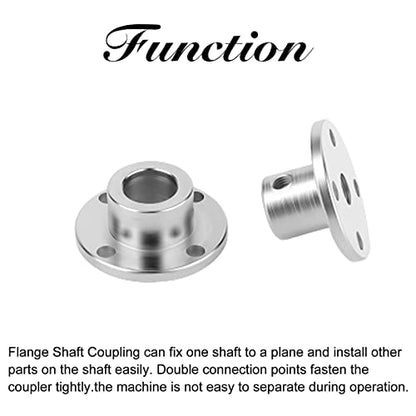 2-Pack 10mm Flange Shaft Coupling High Hardness Metal Axis Bearing Fittings DIY Model Accessory Rigid Flange Guide Shaft Coupler Motor Connector - size: 10mm