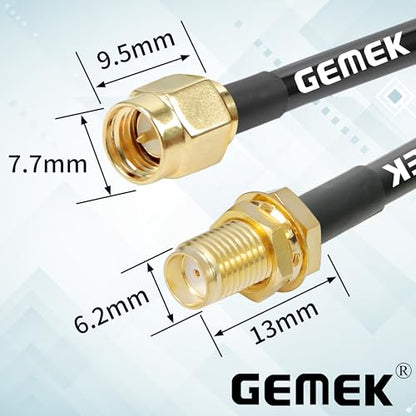 20ft SMA Cable, SMA Male to SMA Female Bulkhead RG316 SMA Extension Coaxial for 4G LTE Router Cellular SDR USB Dongle Receiver - size: 20 ft