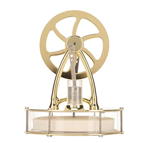 Pilipane Stirling Engine Motor Model Gold Simple Operation Low Noise Stirling Scientific Physical Model Science Experiment Toy