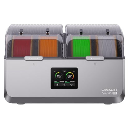 Creality Filament Dryer Box 4 Spools, Space Pi X4 Filament Storage Box, 200W PTC Heats Up to 85°C, Dual Heating Chambers, Fast Drying & Moisture-Free Storage, for PLA, PETG, TPU, ABS - size: Space Pi X4