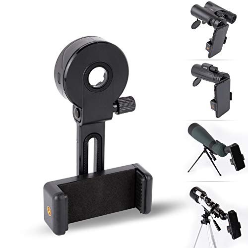 Universal Cell Phone Photography Adapter- LUXUN Smart Phone Adapter Mount-Quick Smartphone Adapter Holder Clip Bracket for Binoculars Telescope Monocular Spotting Scope Microscope Accessories