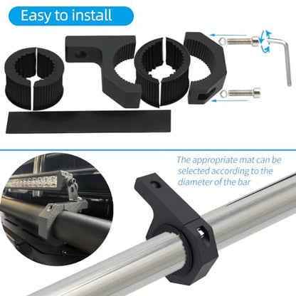 Aluminum Mounting Bracket Kit Tube Clamp 2Pcs 1.37" 1.5" 2" Bullbar Roof Rack Roll Cage Horizontal Bar Clamp Mounting Kit fit for Trucks Car ATV Motorcycle Truck - size: Standard 2Pcs
