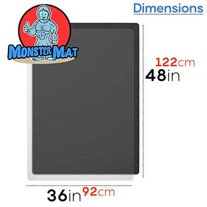 Super Jumbo Silicone Mat 36” x 48” - 3 by 4 Feet. by MonsterMat (Super Jumbo 48 x 36, Translucent) - color: Translucent