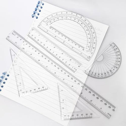 6 Piece Geometry Set, Professional Drafting Tools