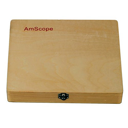 AmScope PS100B Prepared Microscope Slide Set for Basic Biological Science - style: PS100B