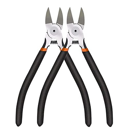 BOENFU Wire Snips Floral Wire Cutter Jewelry Wire Snippers 2 Pack Flush Cut Pliers Side Cutters Metal Cutting Tool for Crafting, Floral, Artificial Flowers, Chicken Wire, Electrical, 6 Inches - color: 6 Inches - 2 Pack - Black Handle