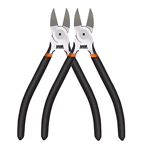 BOENFU Wire Snips Floral Wire Cutter Jewelry Wire Snippers 2 Pack Flush Cut Pliers Side Cutters Metal Cutting Tool for Crafting, Floral, Artificial Flowers, Chicken Wire, Electrical, 6 Inches - color: 6 Inches - 2 Pack - Black Handle