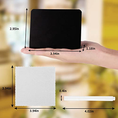 20 Pack Mini Chalkboard Signs - 4"x3" Food & Party Table Signs - Wedding & Bakery - style: Chalkboard L 20