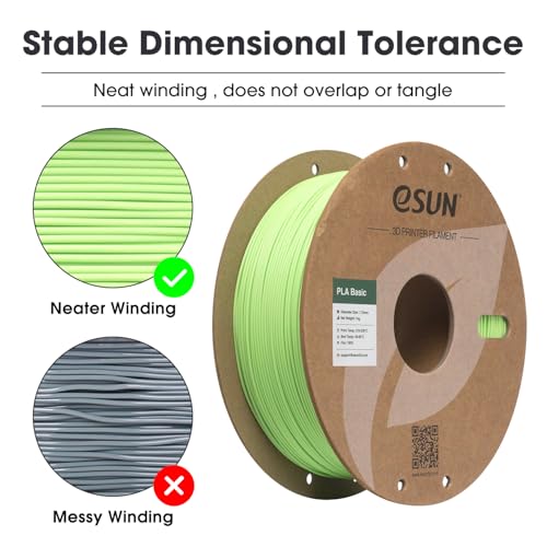 eSUN PLA Basic Filament 1.75mm 3D Printer Filament 1KG Peak Green - color: Peak Green, size: 1KG