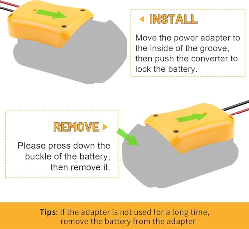 Kzreect 2 Pack for Power Wheel Adapter Compatible with Dewalt 20V Battery - size: 2 Pack