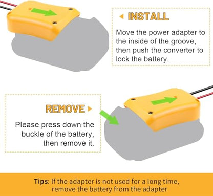 Kzreect 2 Pack for Power Wheel Adapter Compatible with Dewalt 20V Battery - size: 2 Pack
