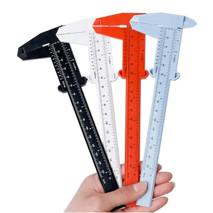 0-150mm Vernier Calipers Double Rule Scale Plastic Ruler for Jewelry Measurement School Student Measuring Tools Hand Tool(Black) - color: Black