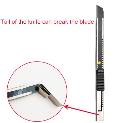 Gebildet 5pcs Right and Left Hand Self-Lock Cutter Knife/Black 9mm Snap Off Blades /60° Blace/SS - color: Ss-black Blade