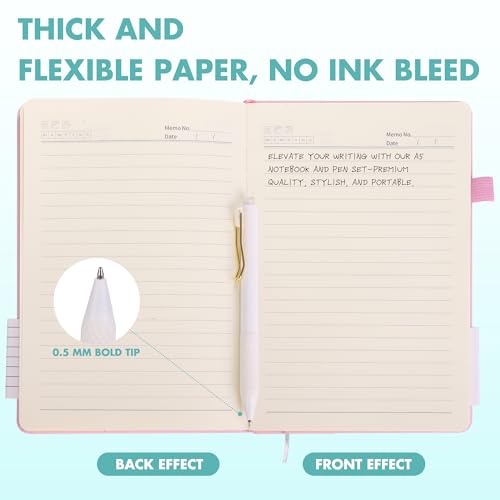 Aodaer 30 Set Lined Notebook Journals with Pens A5 Notebooks 100 GSM College Ruled Hardcover Notebook PU Leather Notepad with Pen Holder for Office School, 5.7 x 8.3 Inches, Light Multicolor - color: Light Multicolor