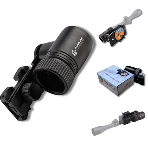 Universal Phone Scope Adapter – Side Mount Design Smartphone Scope Mount – Hunting, Birding, Target Shooting, Aiming, Sighting – All-Aluminum Black Frame Camera Mount - Sidewinder Scope Phone Adapater