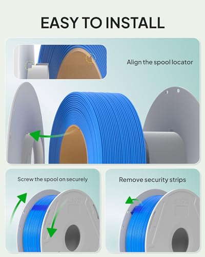 ELEGOO PLA Basic Refill 3D Printer Filament 1.75mm Cyan 1KG - color: 1kg Pla Cyan