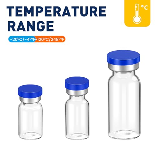 FURWEY 5ML Sterile Vials, Glass Empty Vials for Injection, 60 Pack - size: 5ML-60P
