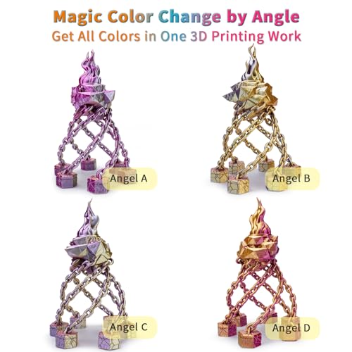 ZIRO Silk 3-in-1 Colors PLA, 1KG 1.75MM Printing Material, Metal Blossom - color: Metal Blossom(silk)