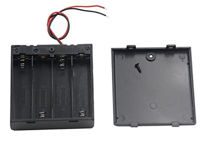 3Pcs 3 AA Battery Holder with Switch, 4.5V Battery Holder with Switch, 3X 1.5V AA Battery Holder Case with Wire Leads and ON/Off Switch(3 Pack)