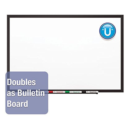 Quartet Magnetic Porcelain Whiteboard, 2' x 3' White Board, Premium, Duramax, Black Aluminum Frame (2543B) - color: Black, size: 36"W x 24"H