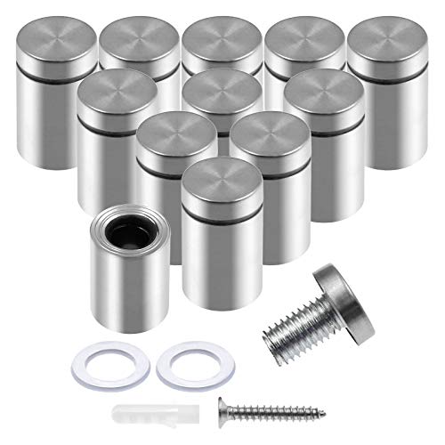 Luomorgo Stainless Steel Standoff Screws, 3/4" x 1.18", Silver, 12 Pcs - color: Silver, 12 Pcs, size: 3/4" x 1.18" / 19mm x 30mm