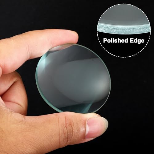 PATIKIL Convex Lens, 100mm Focal Length 50mm (1.97") Diameter Round Glass Magnifying Telescope Lens Trial Set Ground Edge for Lab Physics Class Optics, 4 Pcs - size: 100mm FL, 50mm Dia.