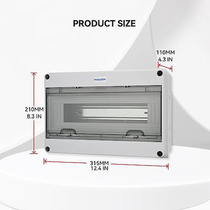 MOLLOM 15 Way Circuit Breaker MCB Distribution Protection Box - color: HT, size: 15Way | 315x110x210 MM